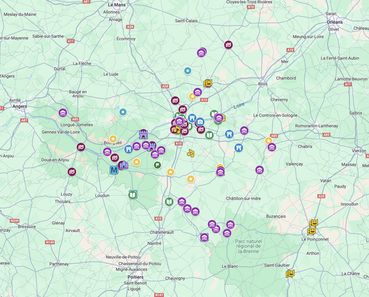 LA CARTE DES MUSEES, BIBLIOTHEQUES, SALLES DE SPECTACLES ET D'EXPOSITIONS D'HEBDOTOURAINE