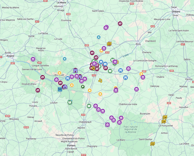 LA CARTE DES MUSEES, BIBLIOTHEQUES, SALLES DE SPECTACLES ET D'EXPOSITIONS D'HEBDOTOURAINE