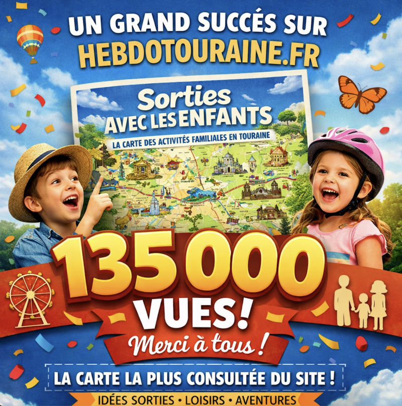 Carte des sorties et balades en Indre-et-Loire 135000 vues